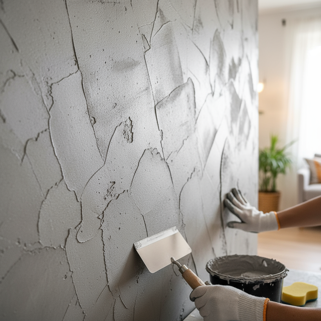 Comment faire un effet béton brut à la maison?