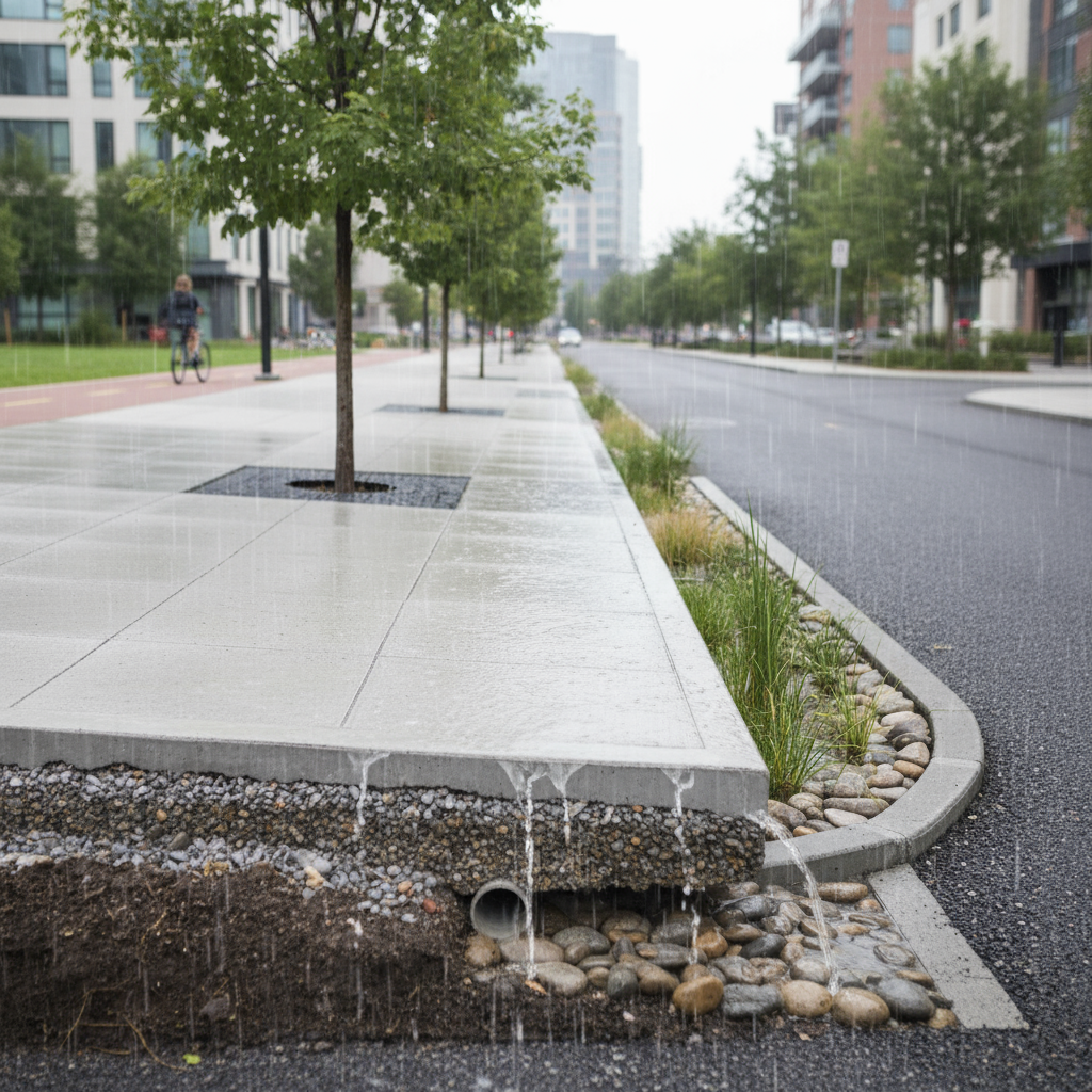 Quels sont les avantages du béton drainant en milieu urbain?