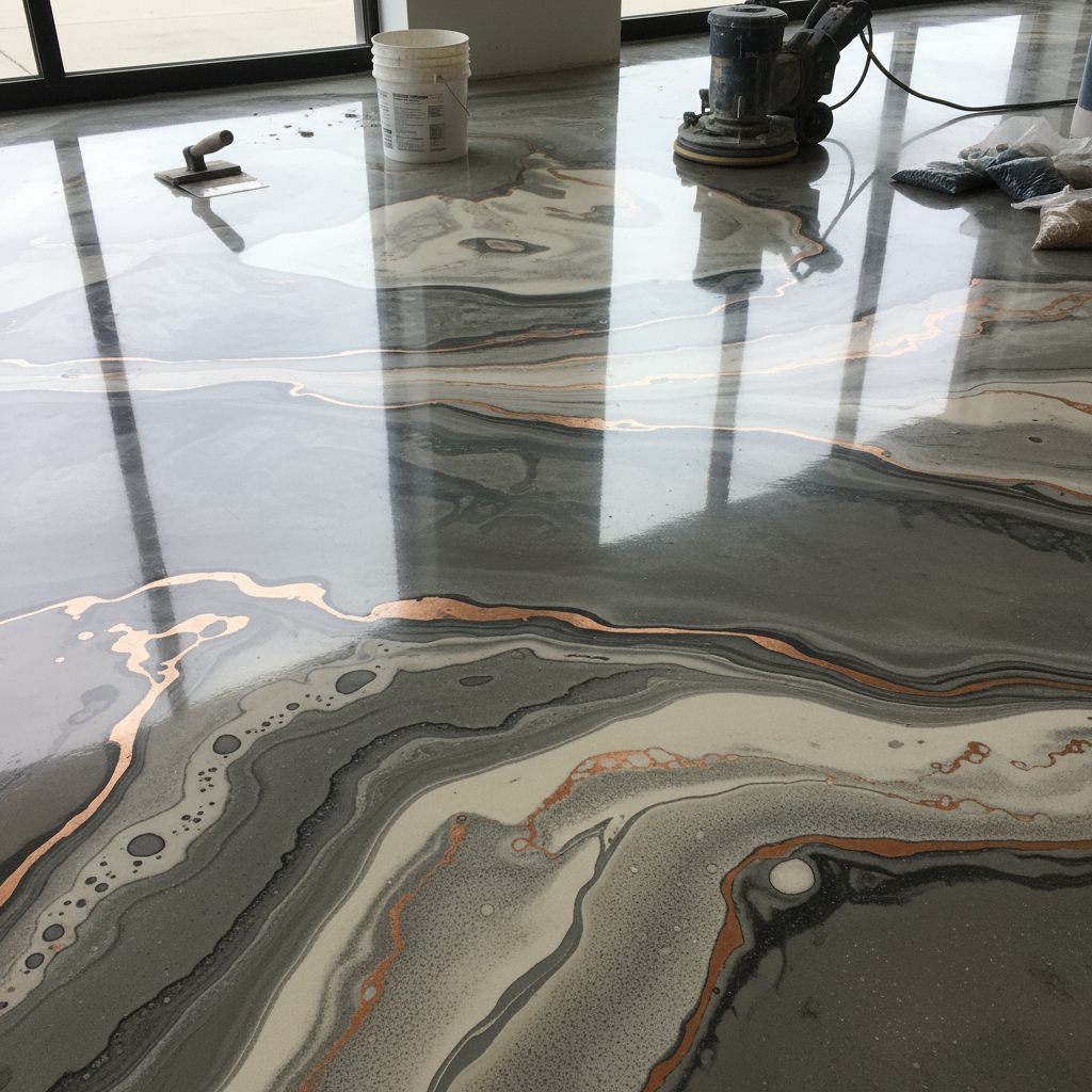 Comment réaliser un béton décoratif effet béton ciré au sol?