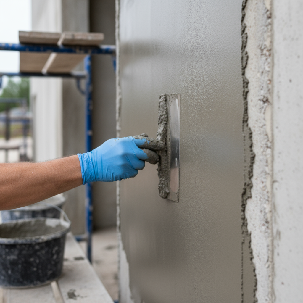 Peut-on appliquer un béton lisse sur une surface verticale?