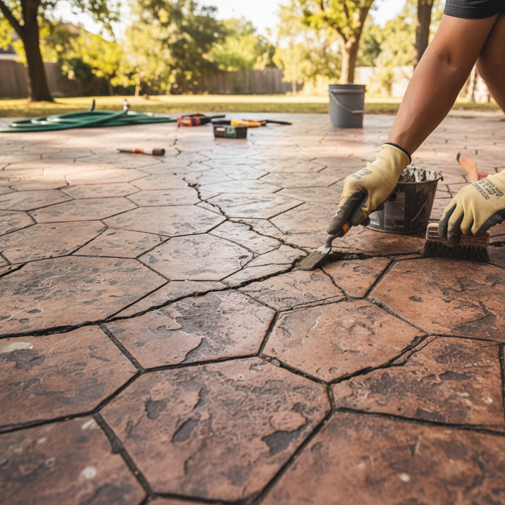 Peut-on réparer soi-même un béton imprimé?